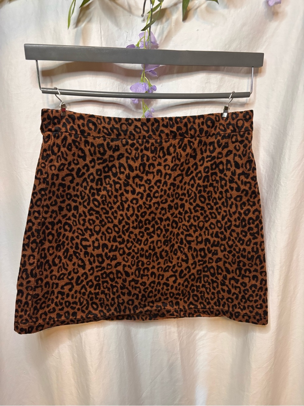 Wild Honey Leopard Print Mini Skirt